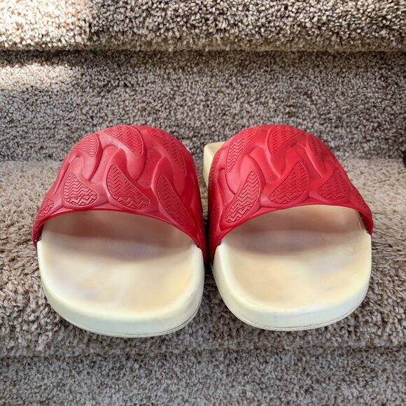 Versace Men's Red Rubber Slides - Picture 5 of 12